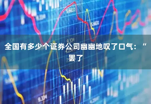 全国有多少个证券公司幽幽地叹了口气：“罢了